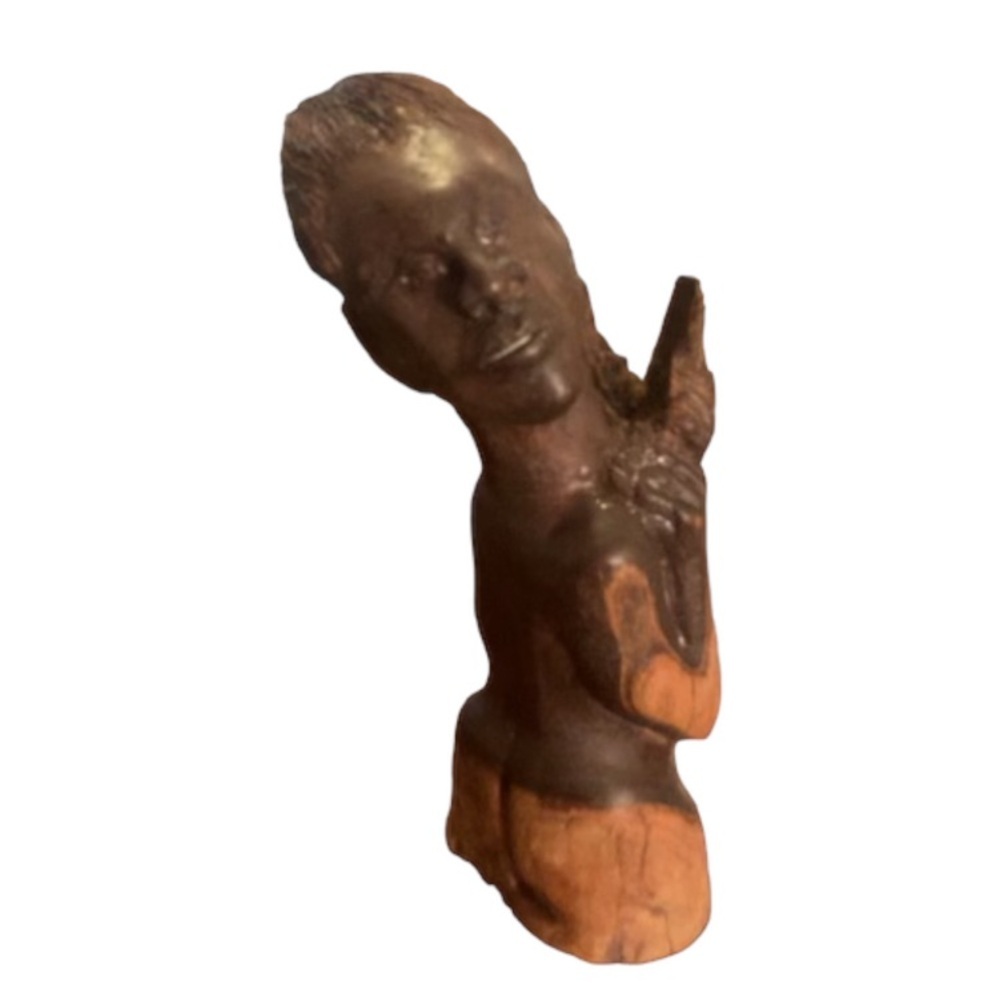 Vintage 1976 Noel Reid Jamaican hand carved Sculpture